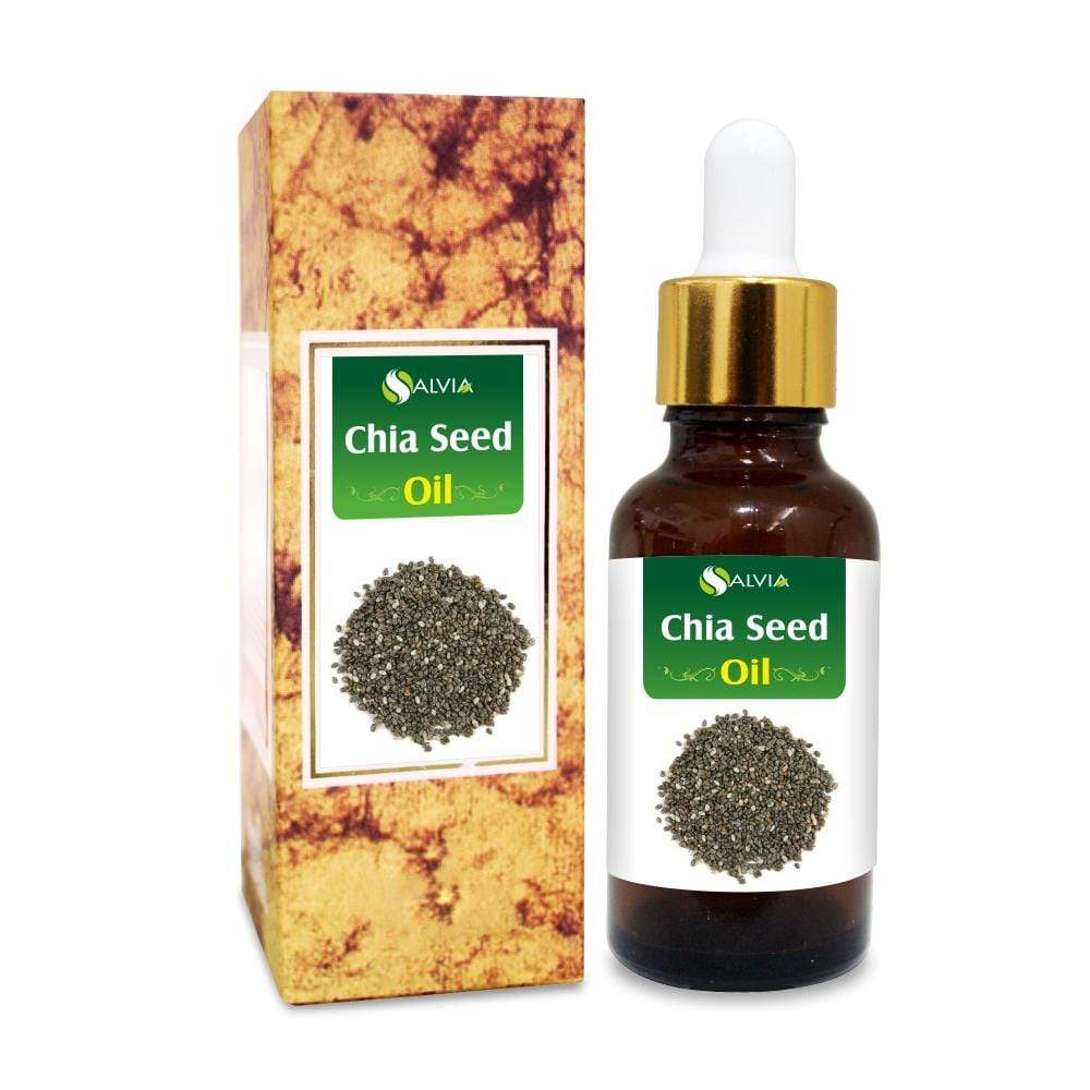 Salvia Natural Carrier Oils 10ml Chia Seed Oil (Salvia hispanica) 100% Natural & Pure Carrier Oil Restores Skin’s Moisture, Excellent Moisturizing Properties, Reduces Dry & Flakiness
